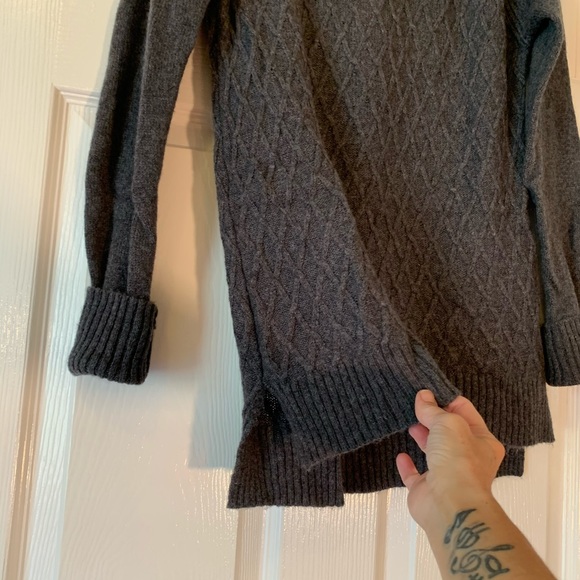 warm comfy sweater gray woven look long JCpenny - Picture 3 of 8